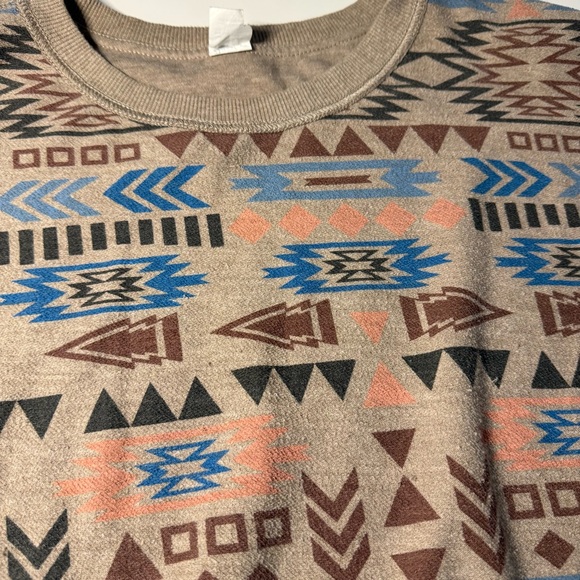 Ariat Women's Rainbow Vista Print Reversible Oversized Sweatshirt Southwestern M - Picture 7 of 13